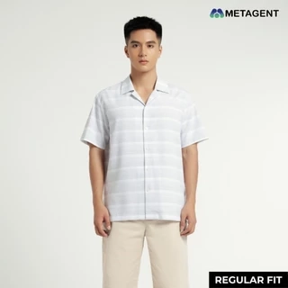 Áo Cuban họa tiết kẻ nam Metagent MS 16E3545