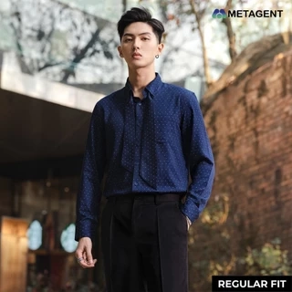 Áo sơ mi nam họa tiết kẻ dáng Regular Fit Metagent MS 17E3771