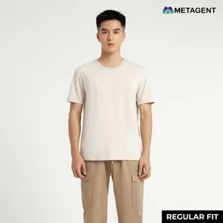 Áo thun nam dập chữ nổi dáng Regular Fit Metagent MS 57E3589