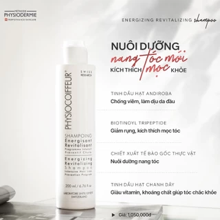 Dầu gội giảm rụng tóc Physiodermie - Energizing Revitalizing Shampoo 200ml