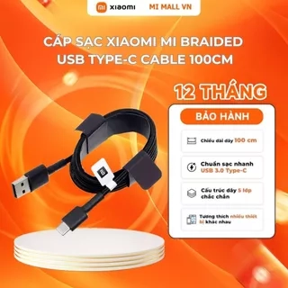 Cáp Sạc Xiaomi Mi Braided USB Type-C Cable 100cm (Black/Red)