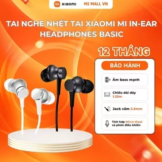 Tai Nghe Xiaomi Mi In-Ear Headphones Basic | Nghe nhạc, Chơi Game, Gọi điện, Thu âm | Hàng Chính Hãng