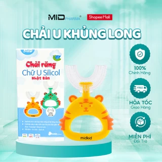 Bàn chải đánh răng chữ U thương hiệu Midkid cho bé từ 1 tuổi, chải xoay 180 độ