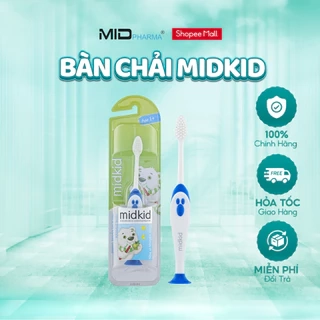 Bàn chải đánh răng Midkid cho bé từ 1 tuổi giúp làm sạch răng, lông chải mềm mại an toàn