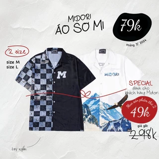 Áo Sơ Mi nam nữ Hoạ Tiết Tay Ngắn Cổ Vest Uniex Thời Trang Vải Lụa Local Brand M Studio