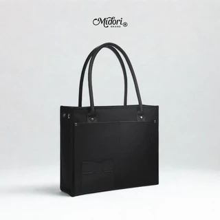 Túi Tote Đeo Vai Vải Phối Da JAMMIE Nam Nữ Bền Đẹp Chống Nước Thời Trang | Local Brand M STUDIO