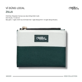 Ví Vải ZILLA Nam Nữ Polyester Siêu Bền Đẹp Chống Nước Unisex local brand chính hãng Midori M Studio