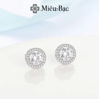 Bông tai bạc nữ MIÊU BẠC khuyên tai sao đá nhỏ chất liệu bạc chất liệu s925 thời trang phụ kiện trang sức E028