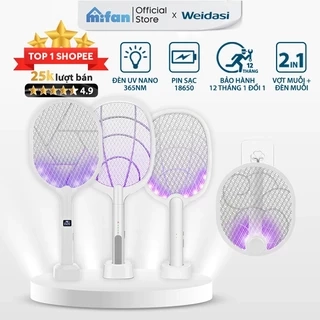 Vợt Muỗi kiêm Đèn Bắt Muỗi 2 trong 1 Weidasi WD955 - Pin sạc cao cấp 1200 mah - Bảo hành 3th 1 đổi 1 - MIFAN