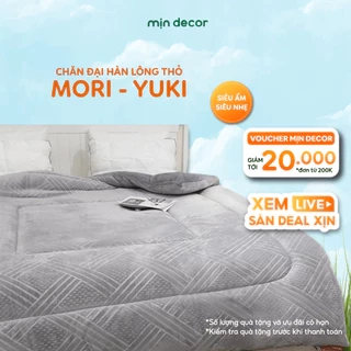 Chăn Đại Hàn Lông Thỏ Nhung Tuyết Mori Yuki Mịn Decor Chăn Siêu Ấm 2mx2m2 Nặng 3kg