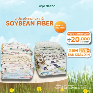 Chăn Hè Đũi Xơ Đậu Nành Mịn Decor, Mền Hè Chần Bông Mỏng Mát Mềm 2mx2m2 Dùng Quanh Năm