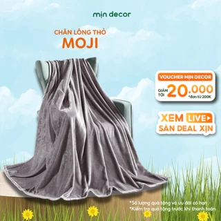 Chăn Lông Thỏ Moji Mịn Decor 2mx2m2, Chăn Thu Đông Nhung Tuyết Ấm Áp Mềm Mịn, Màu Trơn Basic