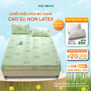Chiếu Điều Hoà Cao Su Non Tencel Latex Bo Chun Mịn Decor Thoáng Mát - Nhiều Hoạ Tiết
