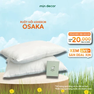 Đôi Ruột Gối Nằm Bông Ép Osaka Mịn Decor, Ruột Gối Bông Gòn Có Khoá Kéo 45x65cm, Mềm Êm