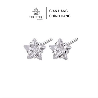 Bông Tai Khuyên Tai Nụ Bạc Hình Ngôi Sao Gắn Đá - Minh Canh Jewelry