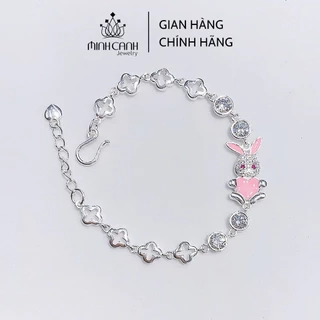 Lắc Bạc Thỏ Hồng Cho Bé Gái - Minh Canh Jewelry
