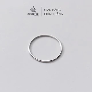 Nhẫn Bạc Nữ Minh Canh Jewelry - Tròn Trơn Mảnh