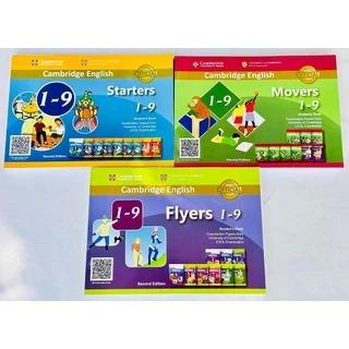 Sách- Cambridge Starters, Movers, Flyers - in gộp 1-9 -Sách in màu