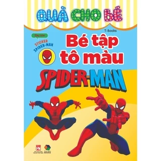 sách - tô màu spider-man tặng kèm stickers spider man