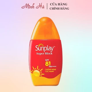 Sữa chống nắng Sunplay Super Block SPF81 PA++++ 30ml 70ml giúp ngăn đen sạm, nám da chống nước