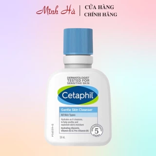 Sữa rửa mặt Cetaphil Gentle Skin Cleanser mini 59ml làm sạch dịu nhẹ cân bằng độ pH