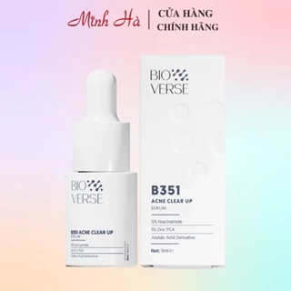 Tinh chất Bioverse B351 Acne Clear up Niacinamide 5% + Zinc 1% 30ml hỗ trợ giảm mụn hiệu quả
