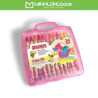 Bút Sáp Dầu Duka 12 Màu/ 24 Màu/ 18 Màu/ 36 Màu Hộp Nhựa/Hộp Giấy