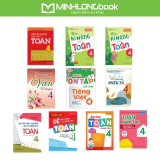 Sách: Tổng Hợp Kiến Thức Toán Lớp 4 + Tiếng Việt Lớp 4 Từ Cơ Bản Đến Nâng Cao Cho Bé Ôn Tập