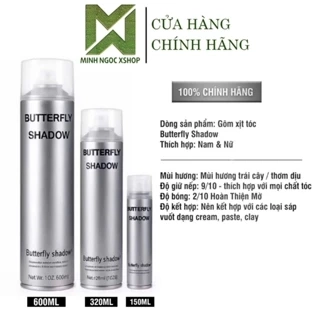 Gôm bạc xịt tóc giữ nếp tạo kiểu nam nữ Butterfly Shadow - Vitalycil 150ML - 320ML - 600ML