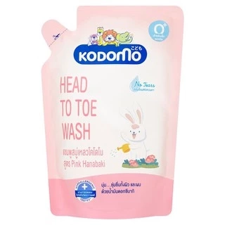 Dầu tắm gội trẻ em Head to toe Pink hanabaki 380ml
