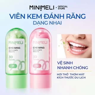 Viên kem đánh răng nhai MINIMELI Làm mới hơi thở tức thì
