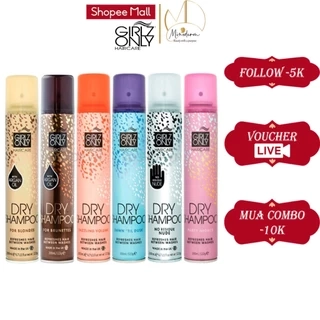Dầu Gội Khô Girlz Only dry shampoo Party Nights / Dawn 'Til Dusk / Dazzling Volume / No Residue Nude 100ml, 200ml