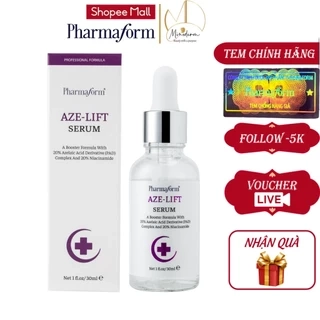 Serum Pharmaform Aze-Lift 20% Azelaic Acid, 20% Niacinamide giúp kiểm soát dầu, thu nhỏ lỗ chân lông, giảm mụn, thâm 30m