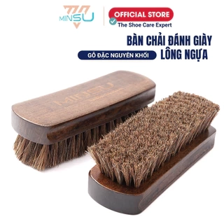 Bàn Chải Đánh Giày Lông Ngựa Cao Cấp MINSU M2414 Chuyên Dùng Vệ Sinh Giày Sneaker, Giày Da Lộn, Nubuck - Loại Lớn