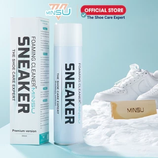 Chai Xịt Vệ Sinh Giày Sneaker Bọt Tuyết NANO MINSU M5955 Giặt Khô Siêu Tốc Bảo Vệ Giày Khỏi Bị Ố Vàng, Phai Màu