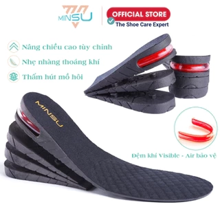 Lót Giày Tăng Chiều Cao Đệm Khí VISIBLE - AIR MINSU M5502 Miếng Độn Gót Nâng Đế Giày Tây, Thể Thao Nam Nữ Tháo Rời Được