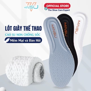 Lót Giày Thể Thao Cao Su Non Nam Nữ Cao Cấp Chính Hãng MINSU M2355, Khử Mùi, Thoáng Khí, Ngăn Vi Khuẩn