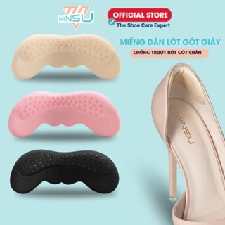 Miếng Dán Gót Giày 4D MINSU M5515 Lót Đệm Có Hạt Silicon Bảo Vệ, Chống Trầy, Rớt Gót Chân,Giảm Size Giày Cao Gót Bị Rộng