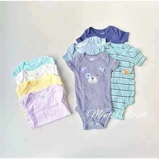 Set 4 cái bodysuit tay ngắn ba lỗ 2 dây bé gái - bé trai - sơ sinh màu ngẫu nhiên sơ sinh 1 2 tuổi MINTSCLOSET - S1091
