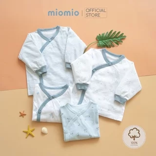 Combo 4 Áo Sơ Sinh Dài Tay Cài Lệch MIOMIO - Cho Bé Trai, Bé Gái (Từ 0-3M), Vải Cotton