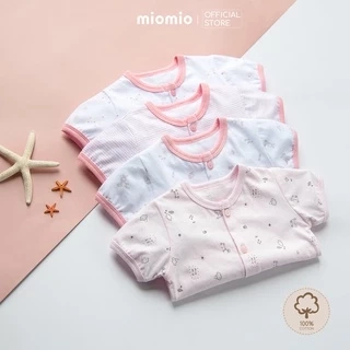 Combo 4 Áo Tay Cộc Sơ Sinh MIOMIO Vải Cotton- Bé Trai,Gái (Từ 0-24 Tháng) Thiết Kế Mùa HèThoáng Mát