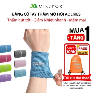Băng Cổ Tay Thấm Mồ Hôi Aolikes Nhanh Khô, Thoáng Khí Chạy Bộ Chơi Thể Thao