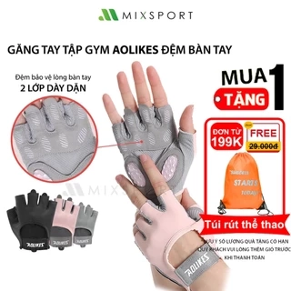 Găng Tay Thể Thao Aolikes Tập Gym Chất Liệu Thoáng Khí Với Miếng Đệm Silicon Chống Trượt