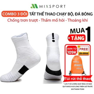 Tất Chạy Bộ Thể Thao Cổ Lửng MixSport Chống Trơn Trượt Thấm Mồ Hôi Thoáng Khí