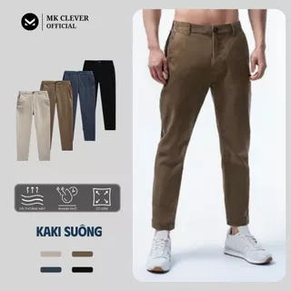 Quần kaki nam slimfit lưng thun MK CLEVER chất co giãn tốt, dáng ôm gọn, đứng form