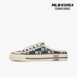 MLB - Giày mules unisex đế bệt thời trang Monogram 3AMUPBM3N-50BKS