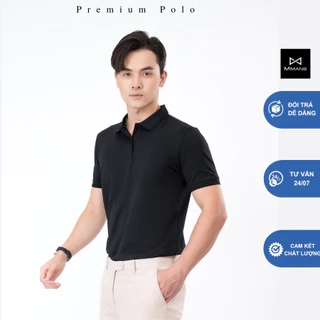 Áo polo MMANS màu đen đơn giản tinh tế chất vải poly cao cấp co giãn 4 chiều không nhăn nhàu