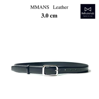 Thắt lưng nam bản nhỏ MMANS bản 3cm khóa kim da bò nhập khẩu cao cấp chính hãng hợp kim chống gỉ