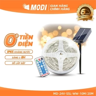 Dây Đèn Led Năng Lượng Mặt Trời MODI SOLAR, Cuộn Dây Led Trang Trí Chống Thấm Nước