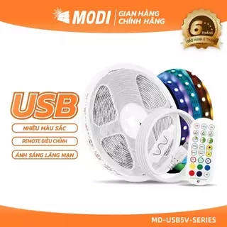 Dây Đèn Led Đuổi RGB WW MODI SOLAR 3M Cổng USB Nhiều Màu, Điều Khiển Nháy Theo Nhạc Decor Phòng